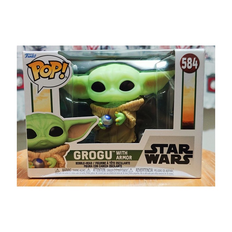 Grogu with Armour 584 Funko Pop Baby Yoda